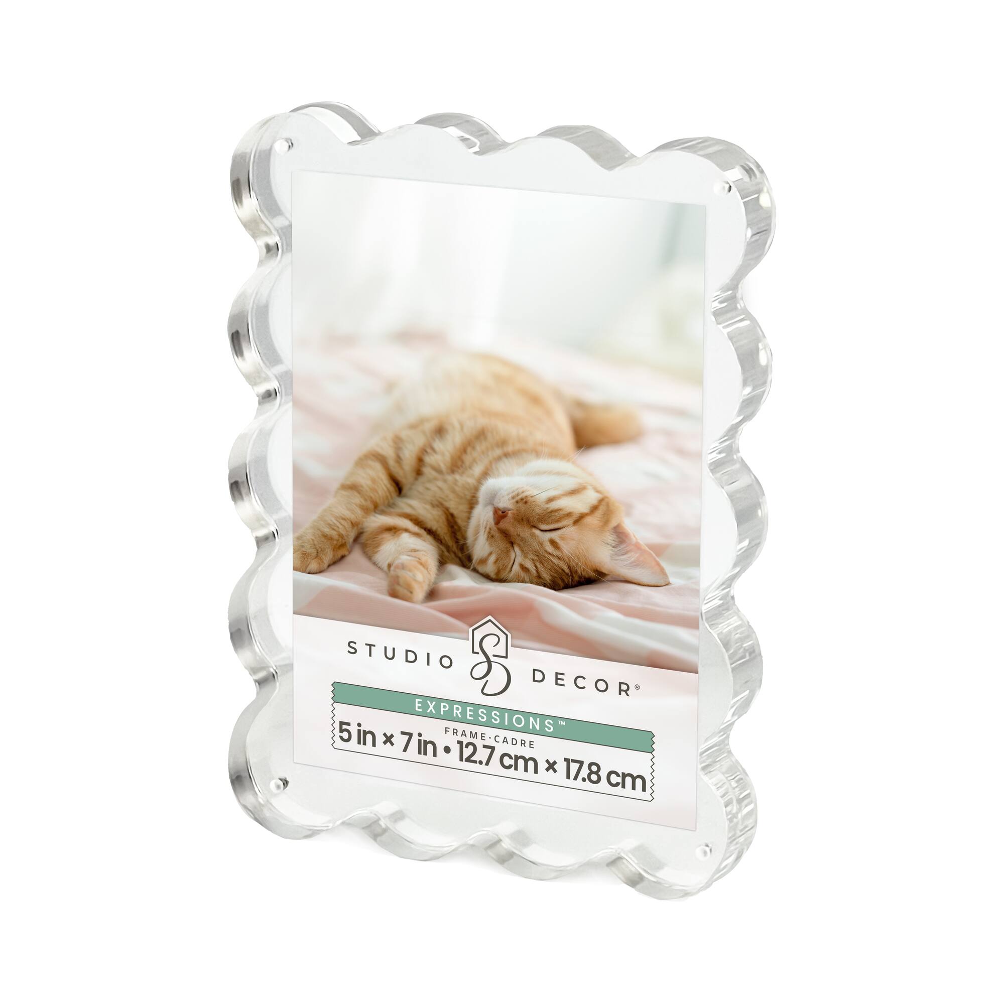 Expressions™ 5" x 7" Squiggle Acrylic Tabletop Float Frame by Studio Décor®